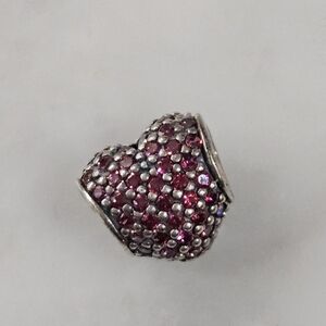 Pink Pave Heart Charm From Pandora